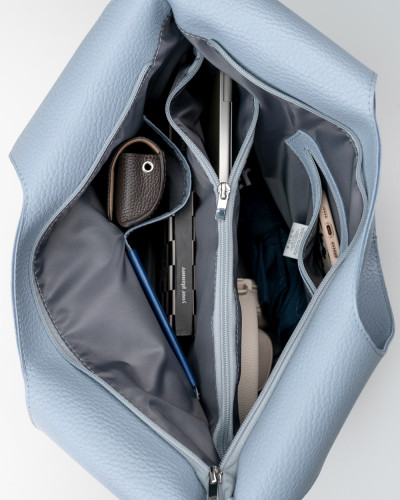 "MEL" ECO-LEATHER, BLUE