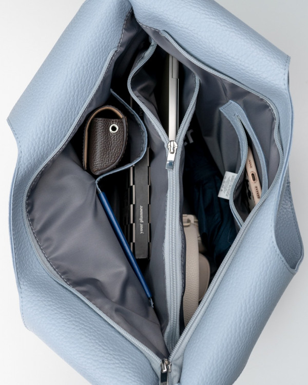 MEL ECO-LEATHER, BLUE