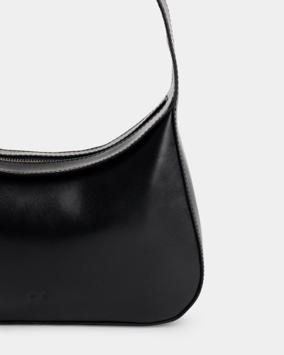 "IDA" LEATHER, BLACK