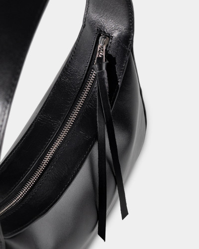 "IDA" LEATHER, BLACK