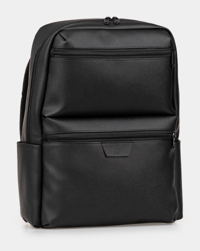 "VOYAGE" ECO-LEATHER, BLACK