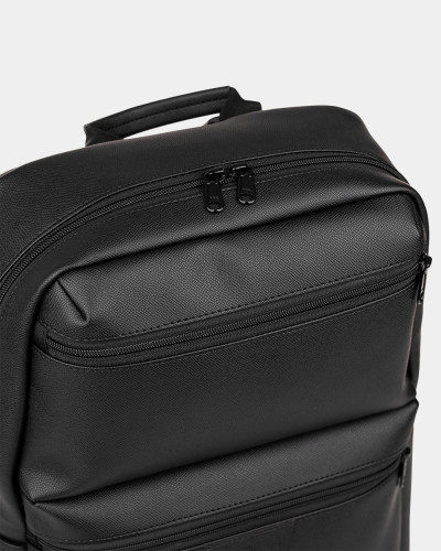 "VOYAGE" ECO-LEATHER, BLACK