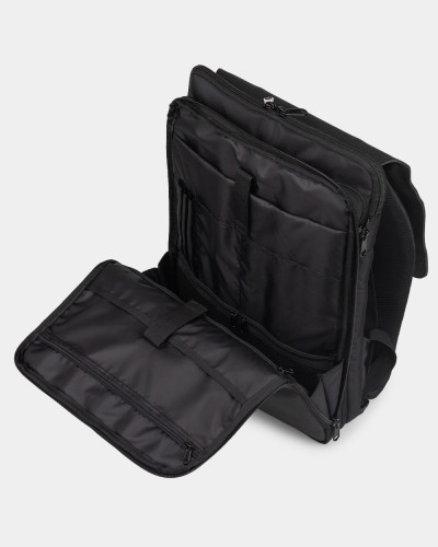 "DATABASE" POLYESTER, BLACK 01