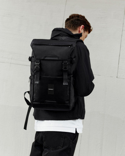 "TRAVEL TEC L" POLYESTER, BLACK