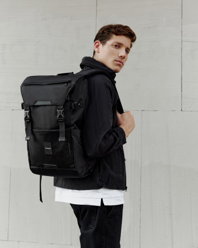 "TRAVEL TEC L" POLYESTER, BLACK