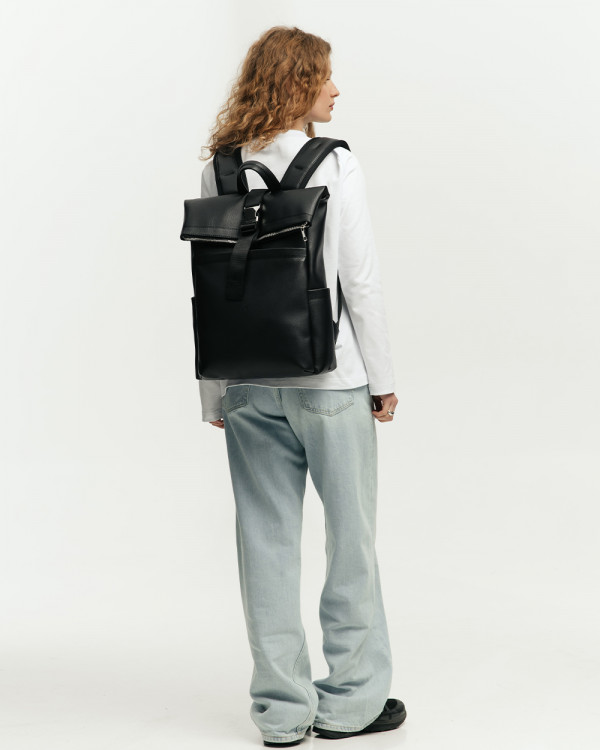 CLASSIC ROLL ECO-LEATHER, BLACK