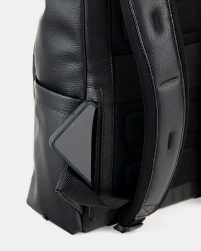 "CLASSIC ROLL" ECO-LEATHER, BLACK