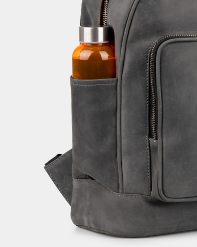 "TOWN" LEATHER, GRAY