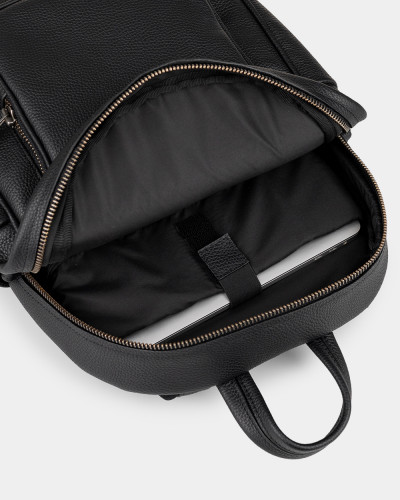 "TOWN" LEATHER, BLACK