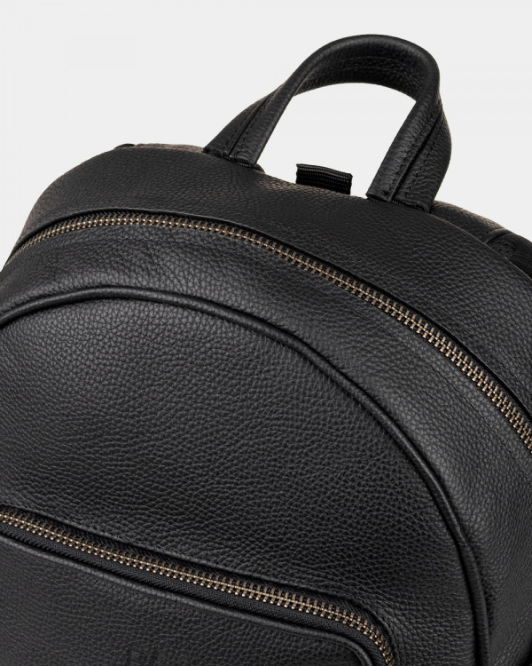 TOWN LEATHER, BLACK