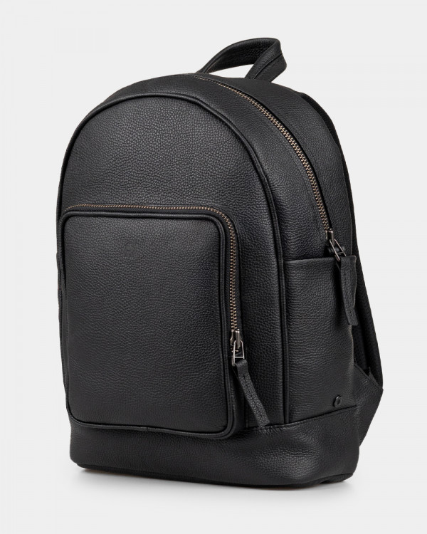 TOWN LEATHER, BLACK
