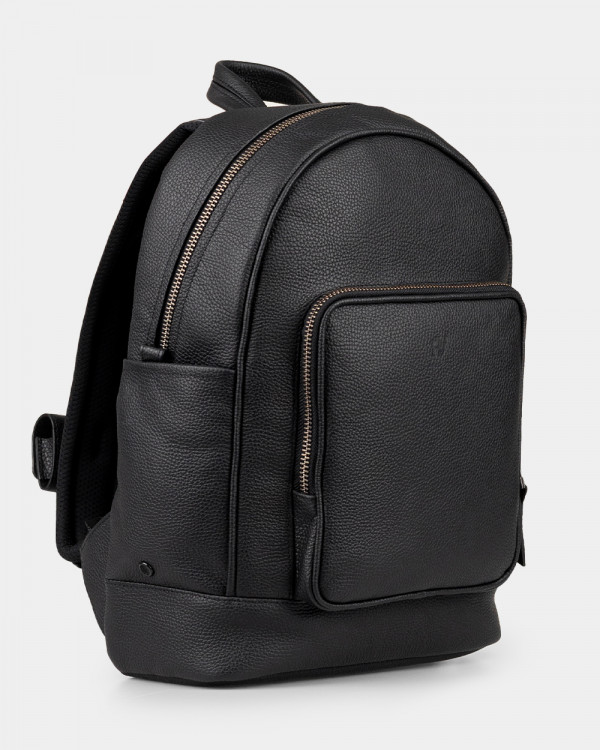 TOWN LEATHER, BLACK