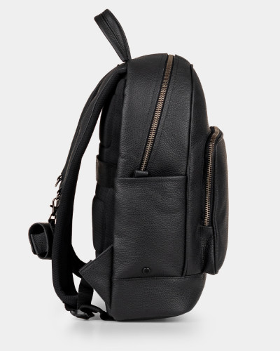 "TOWN" LEATHER, BLACK