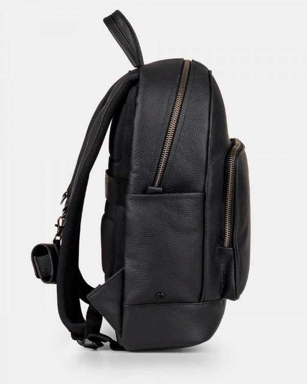 TOWN LEATHER, BLACK