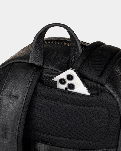 "TOWN" LEATHER, BLACK