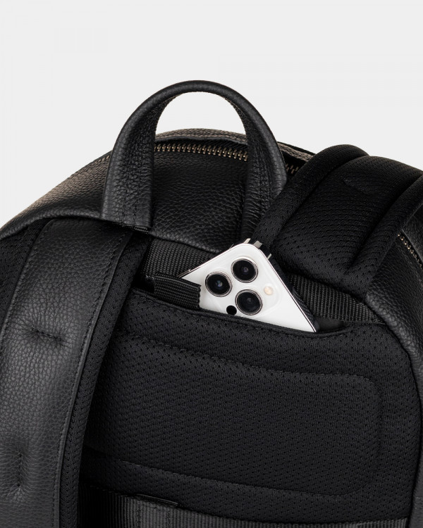 TOWN LEATHER, BLACK