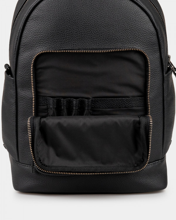 TOWN LEATHER, BLACK