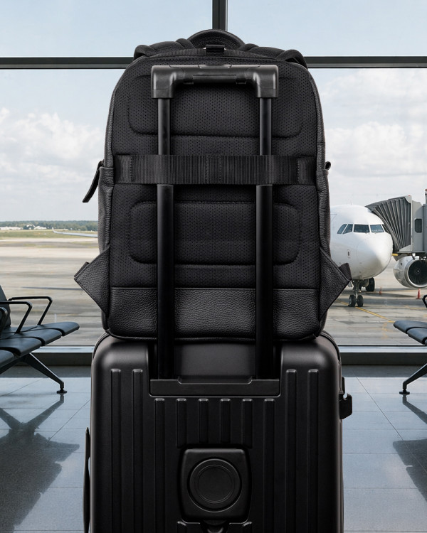 TOWN LEATHER, BLACK