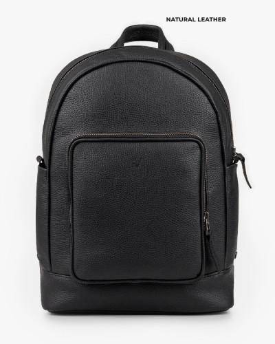 "TOWN" LEATHER, BLACK