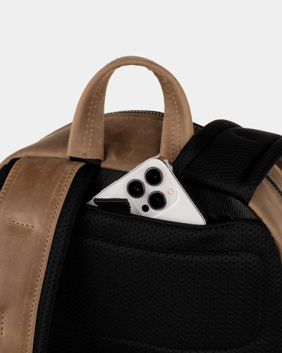 "TOWN" LEATHER, BROWN