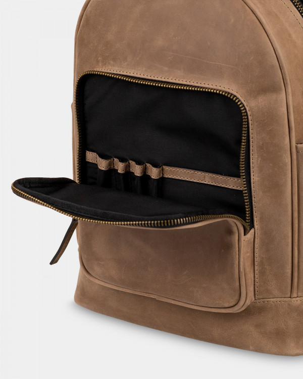 "TOWN" LEATHER, BROWN