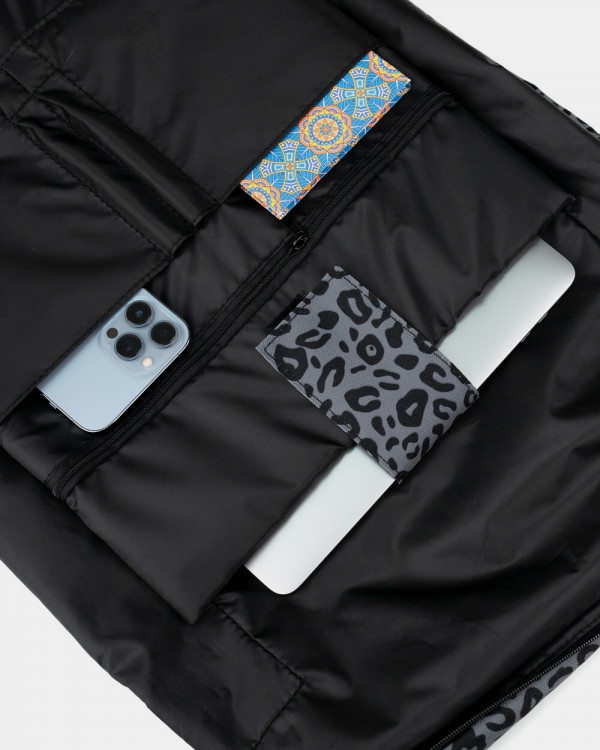BASIC ROLLTOP PRINT LEOPARD GRAY