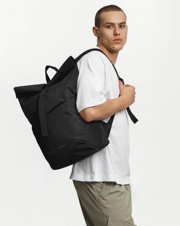 BASIC ROLLTOP POLYESTER, BLACK