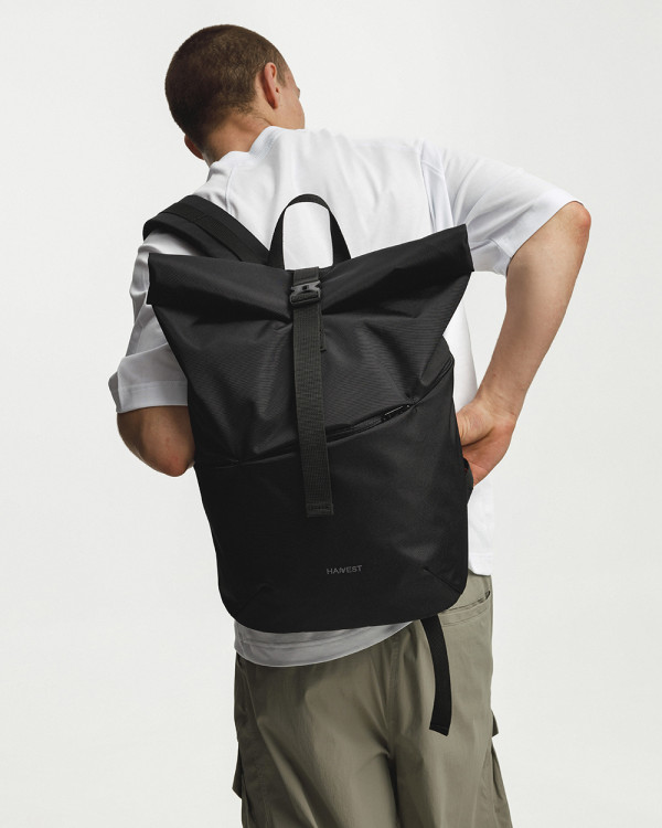 BASIC ROLLTOP POLYESTER, BLACK