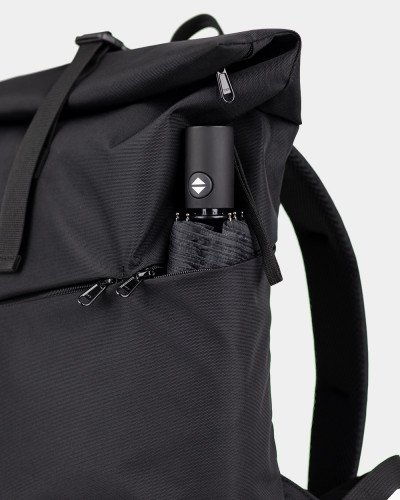 "BASIC ROLLTOP" POLYESTER, BLACK