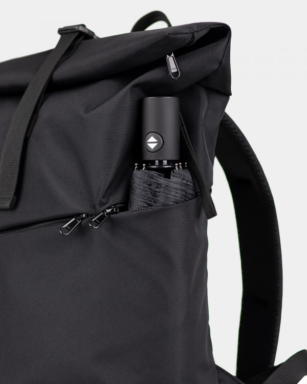 BASIC ROLLTOP POLYESTER, BLACK