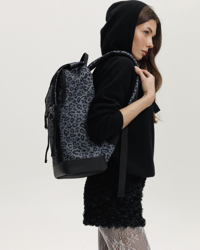 "LOWCOSTER PACK" PRINT LEOPARD GRAU