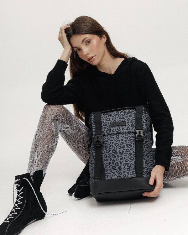 LOWCOSTER PACK PRINT LEOPARD GRAY