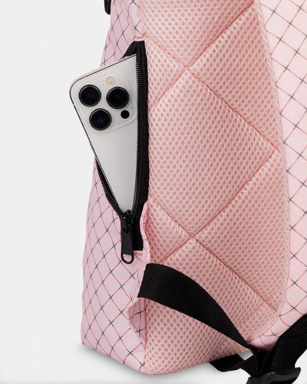 "SHUTTLE ROLL MINI 01" PRINT PINK CHECK