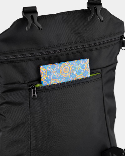 "SHUTTLE ROLL MINI 01" POLYESTER, BLACK