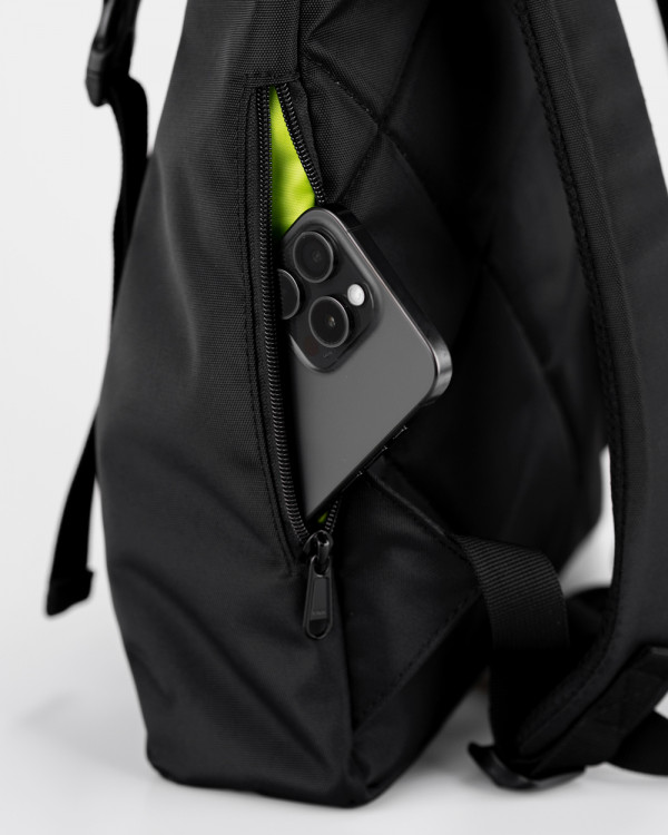 SHUTTLE ROLL MINI 01 POLYESTER, BLACK