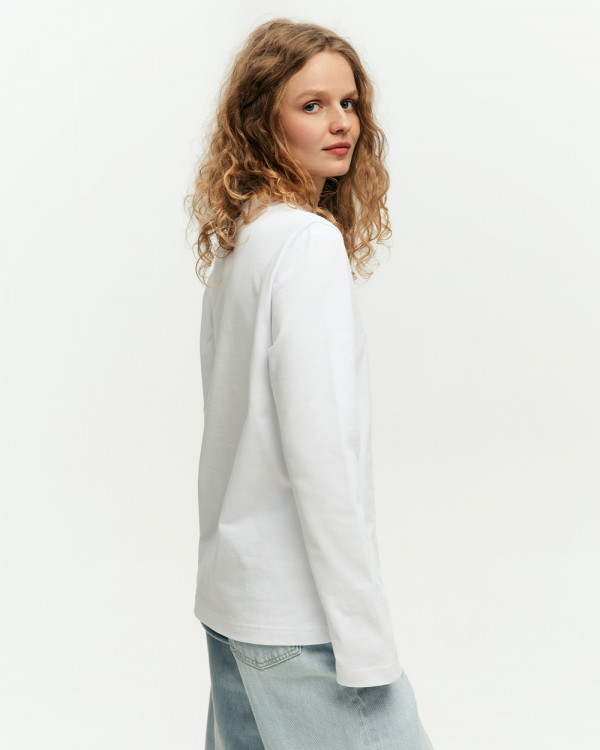 LONGSLEEVE HEAVY WEIGHT, WHITE
