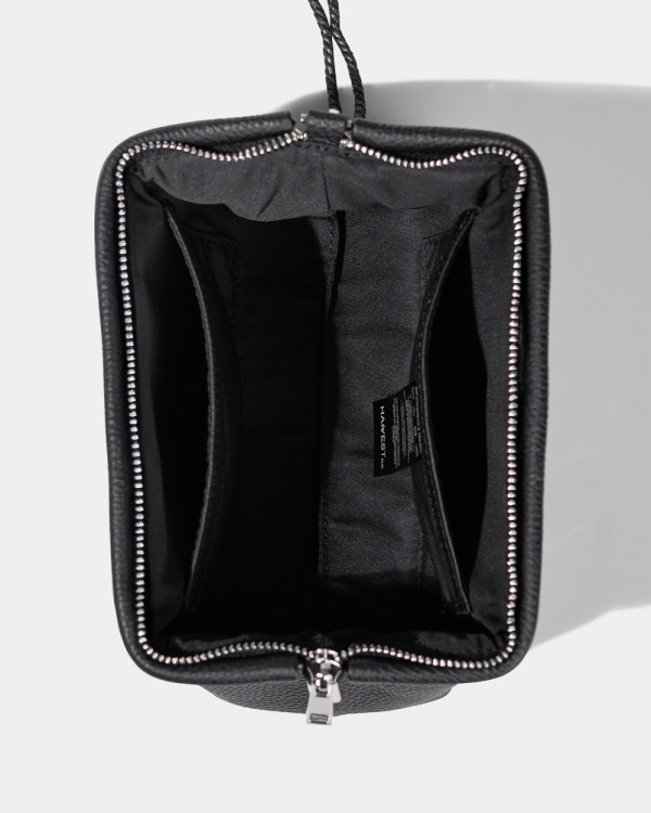 COSMETIC BAG KAYALEATHER, BLACK