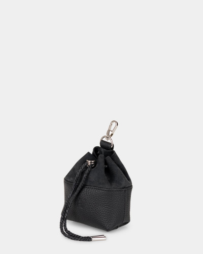 COSMETIC BAG "JOLI" LEATHER, BLACK
