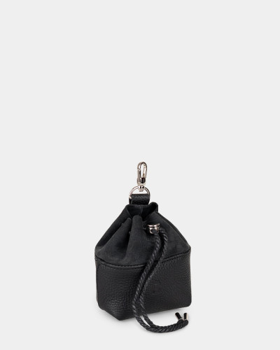 COSMETIC BAG "JOLI" LEATHER, BLACK