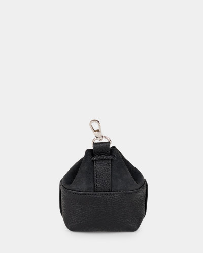 COSMETIC BAG "JOLI" LEATHER, BLACK