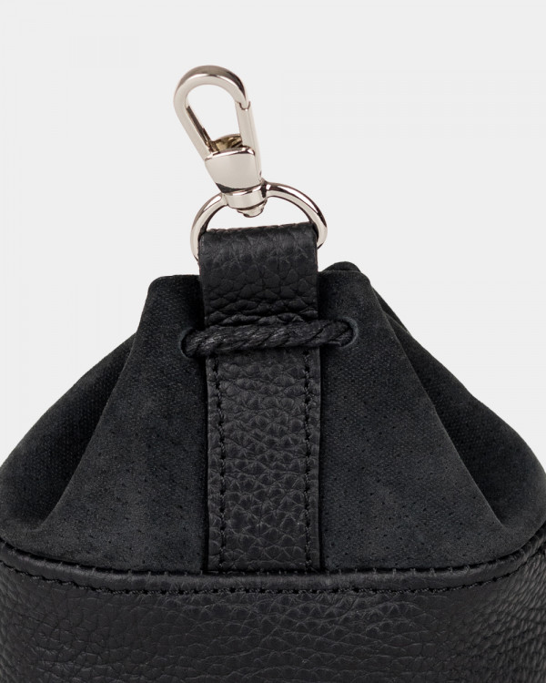 COSMETIC BAG "JOLI" LEATHER, BLACK