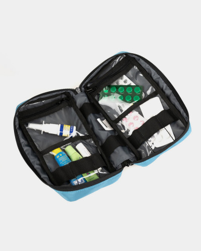 FIRST AID KIT "TRAVEL KIT", POLYESTER, BLUE