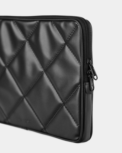 MACBOOK CASE "CITY" ECO-LEATHER, BLACK