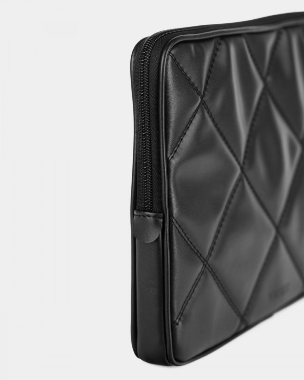 MACBOOK CASE CITY ECO-LEATHER, BLACK