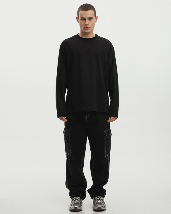 RAGLAN HEAVY WEIGHT BLACK
