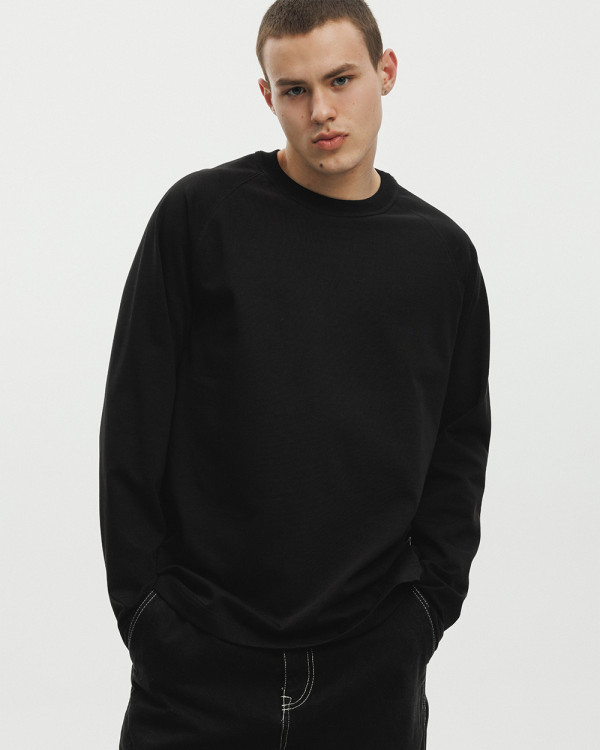 RAGLAN HEAVY WEIGHT BLACK