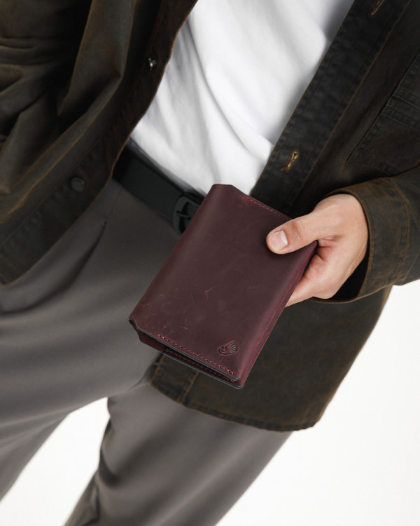 PASSPORT COVER SMART LEATHER, PURPLE
