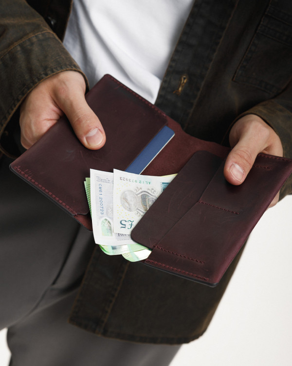 PASSPORT COVER SMART LEATHER, PURPLE