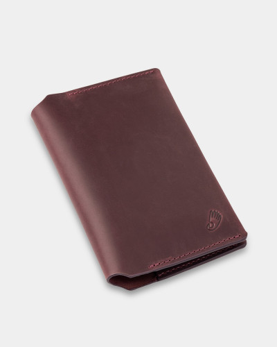 PASSPORT COVER "SMART" LEATHER, PURPLE