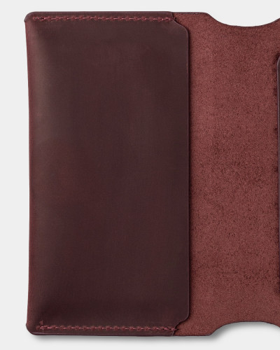 PASSPORT COVER "SMART" LEATHER, PURPLE